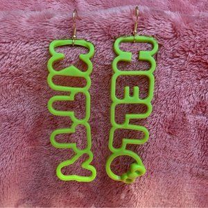 Hello Kitty lettering Earrings
